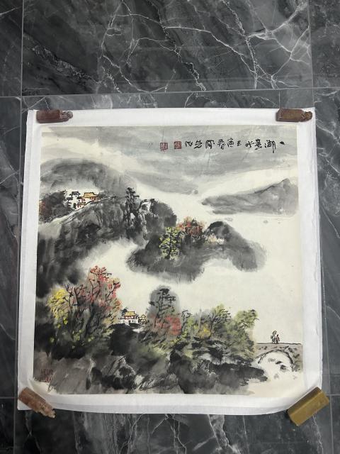 古玩字畫郝鳳先老師精品斗方《一湖春水》拍賣,當前價格5788元