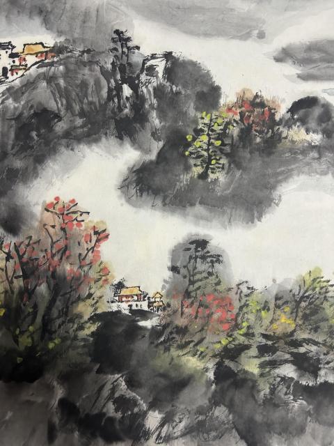 古玩字畫郝鳳先老師精品斗方《一湖春水》拍賣,當前價格5788元