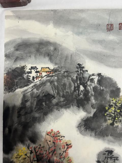 古玩字畫郝鳳先老師精品斗方《一湖春水》拍賣,當前價格5788元