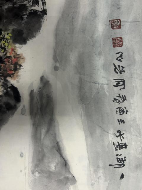 古玩字畫郝鳳先老師精品斗方《一湖春水》拍賣,當前價格5788元