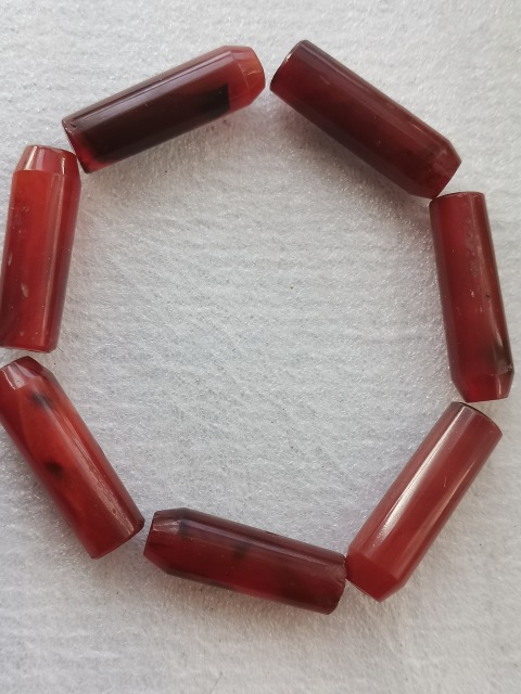 古玩玉器天然紅瑪瑙手串珠拍賣,當前價格536元