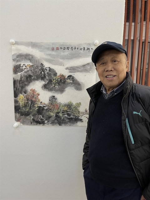 古玩字畫郝鳳先老師精品斗方《一湖春水》拍賣,當前價格5788元