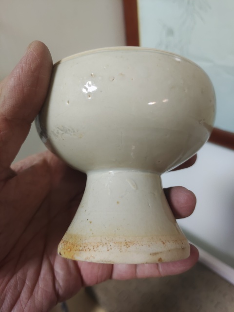 古玩陶瓷明代卵白釉豆拍賣,當前價格3800元