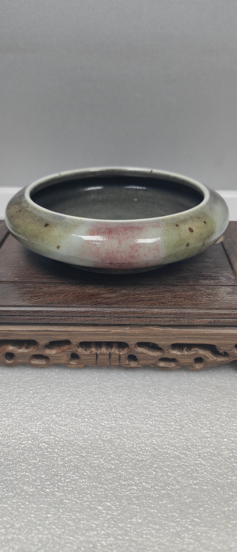 古玩陶瓷清光緒窯變釉豇豆紅鏜鑼洗拍賣,當(dāng)前價(jià)格4000元