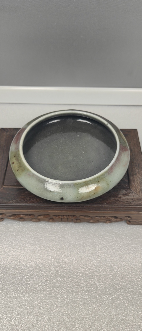 古玩陶瓷清光緒窯變釉豇豆紅鏜鑼洗拍賣,當(dāng)前價(jià)格4000元