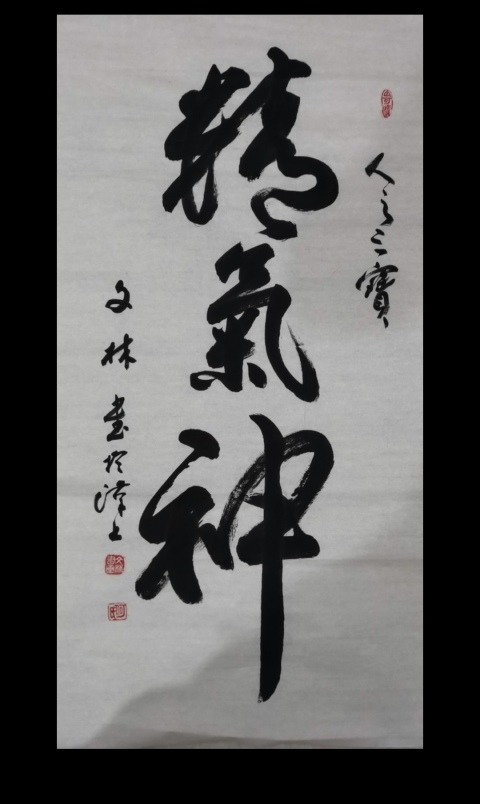 古玩字畫中國書法家協會理事江城泰斗書法家何文林精氣神拍賣,當前價格299元