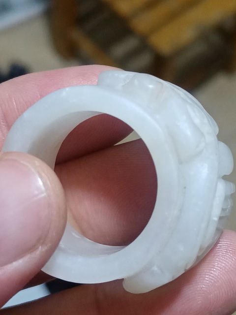 古玩玉器龍紋扳指拍賣,當前價格580元