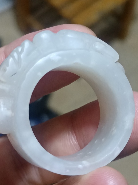 古玩玉器龍紋扳指拍賣,當前價格580元