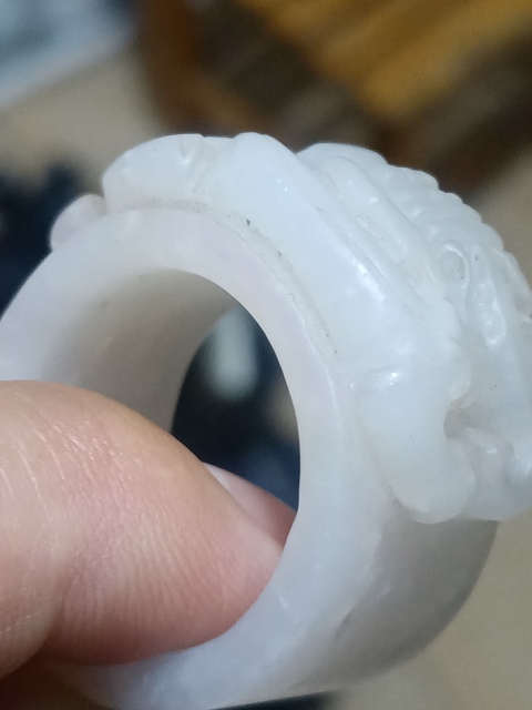 古玩玉器龍紋扳指拍賣,當前價格580元