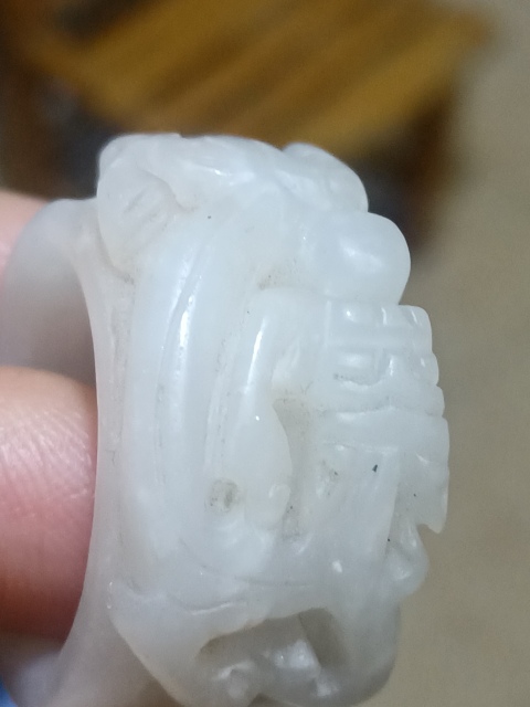 古玩玉器龍紋扳指拍賣,當前價格580元