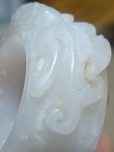 古玩玉器龍紋扳指拍賣,當前價格580元