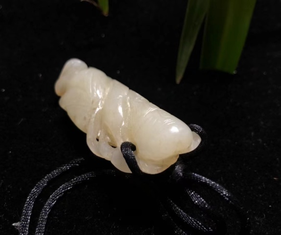 古玩玉器(一口價放漏)明清和田白玉紅沁壽星拍賣,當前價格8000元