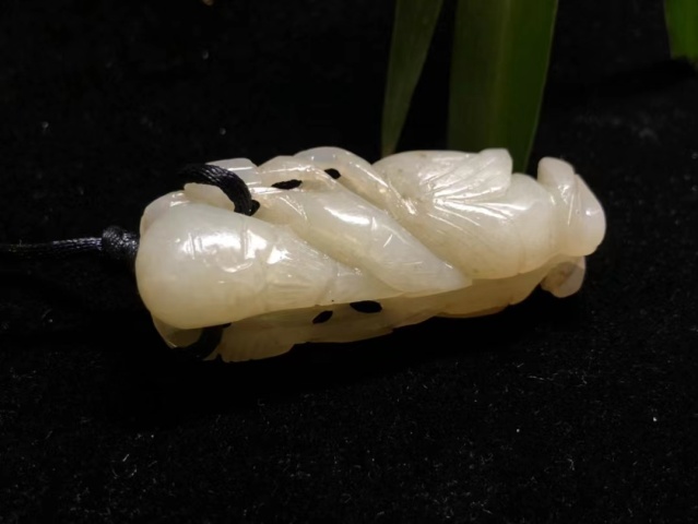 古玩玉器(一口價放漏)明清和田白玉紅沁壽星拍賣,當前價格8000元