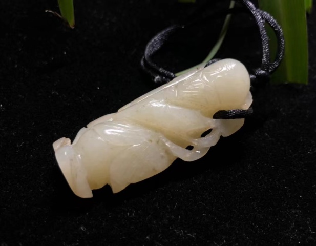 古玩玉器(一口價放漏)明清和田白玉紅沁壽星拍賣,當前價格8000元