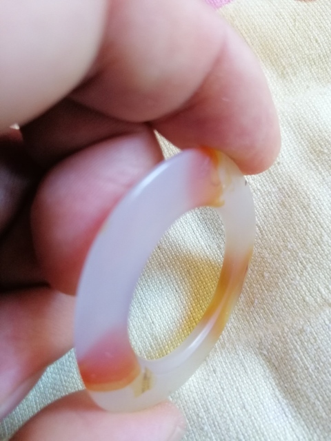 古玩玉器天然瑪瑙雕“素紋環”拍賣,當前價格1188元