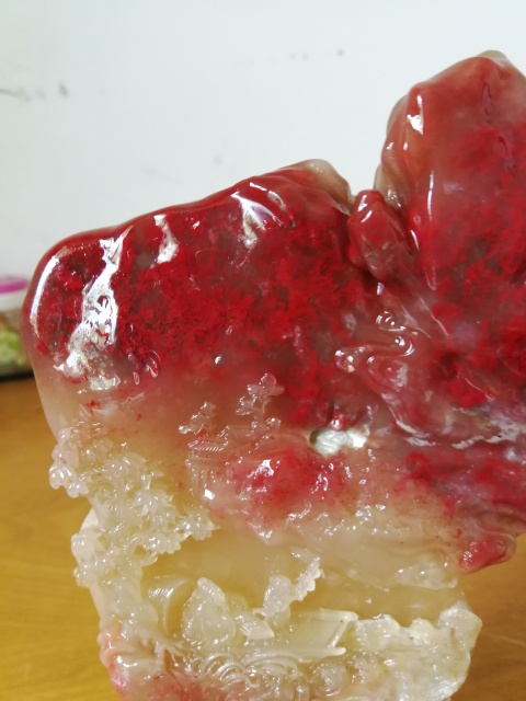 古玩玉器巴林芙蓉凍極品雞血石拍賣，當前價格360000元