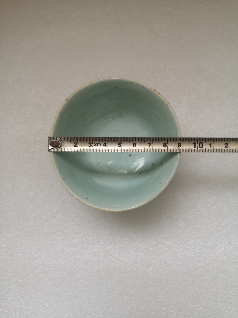 古玩陶瓷清代道光青釉杯拍賣,當前價格450元