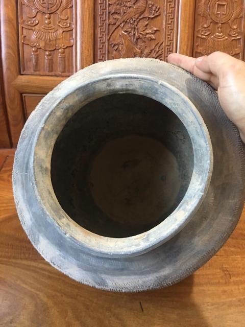 古玩陶瓷漢代刻劃大陶罐拍賣,當前價格1888元