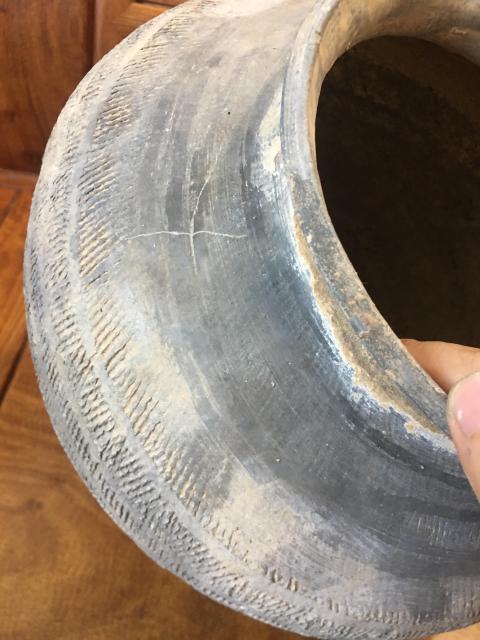 古玩陶瓷漢代刻劃大陶罐拍賣,當前價格1888元