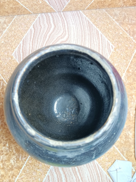 古玩陶瓷明～磁州窯黑釉弦紋罐拍賣，當前價格11元