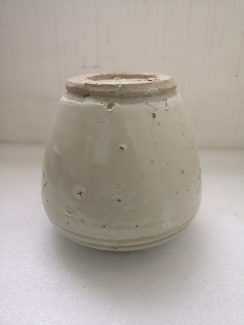 古玩陶瓷清代磁州窯花卉紋褐彩罐拍賣，當前價格680元