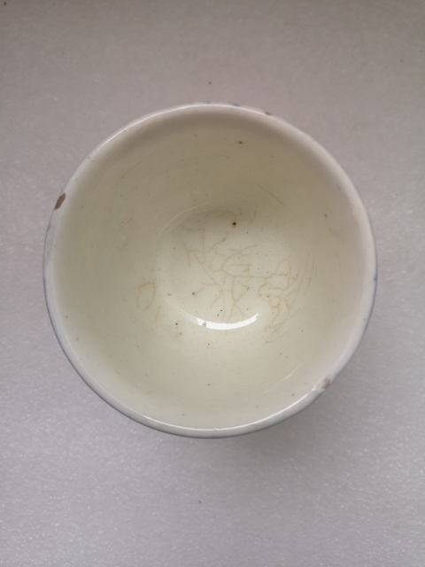 古玩陶瓷花卉紋青花高足杯拍賣，當前價格450元