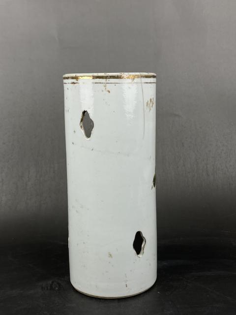 古玩陶瓷花鳥紋淺絳彩帽筒拍賣，當前價格588元