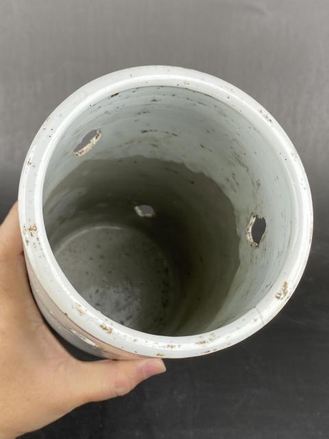 古玩陶瓷花鳥紋淺絳彩帽筒拍賣，當前價格588元