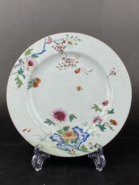 古玩陶瓷花卉紋粉彩盤拍賣，當前價格3888元