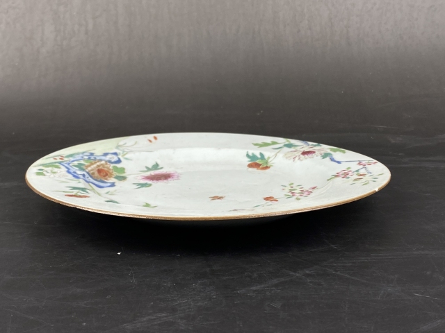 古玩陶瓷花卉紋粉彩盤拍賣，當前價格3888元