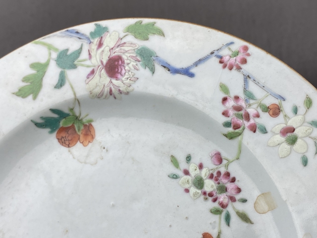 古玩陶瓷花卉紋粉彩盤拍賣，當前價格3888元