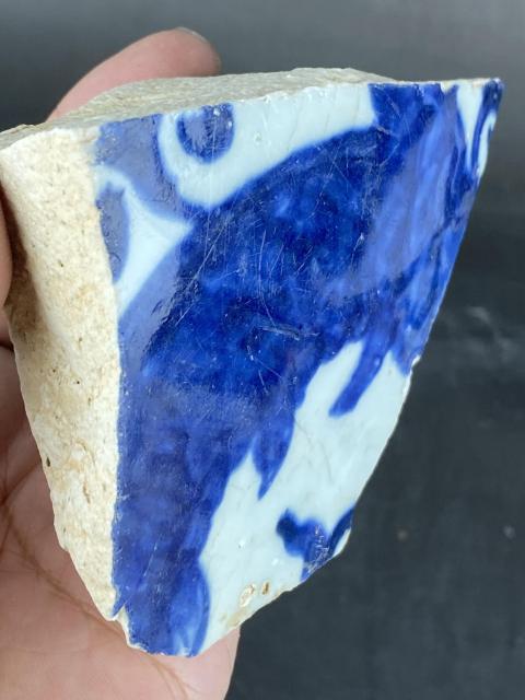 古玩陶瓷宣德青花大缸瓷片拍賣，當前價格5888元