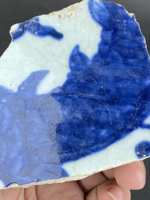 古玩陶瓷宣德青花大缸瓷片拍賣，當前價格5888元