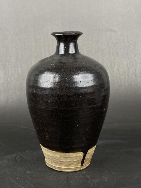 古玩陶瓷黑釉梅瓶拍賣,當前價格3888元