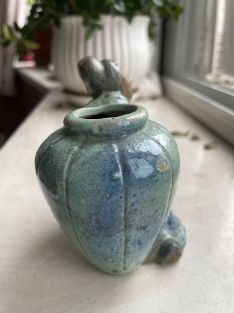 古玩陶瓷晚清爐鈞釉太白醉酒瓷造像拍賣,當(dāng)前價(jià)格3000元