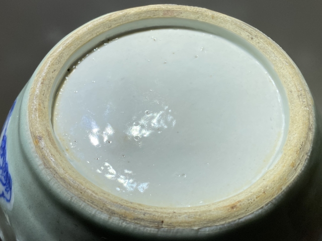 古玩陶瓷豆青釉青花加白五子奪魁西瓜罐拍賣,當(dāng)前價(jià)格8888元