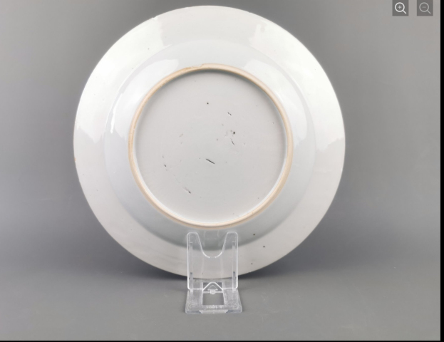 古玩陶瓷山水紋青花加彩盤拍賣,當前價格1800元