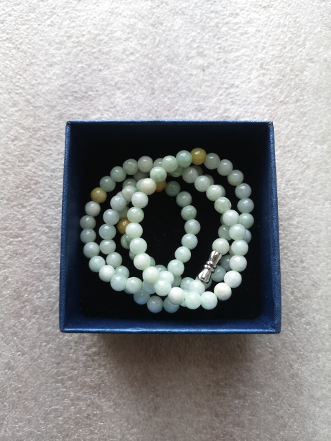 古玩玉器天然翡翠項鏈拍賣，當前價格220元