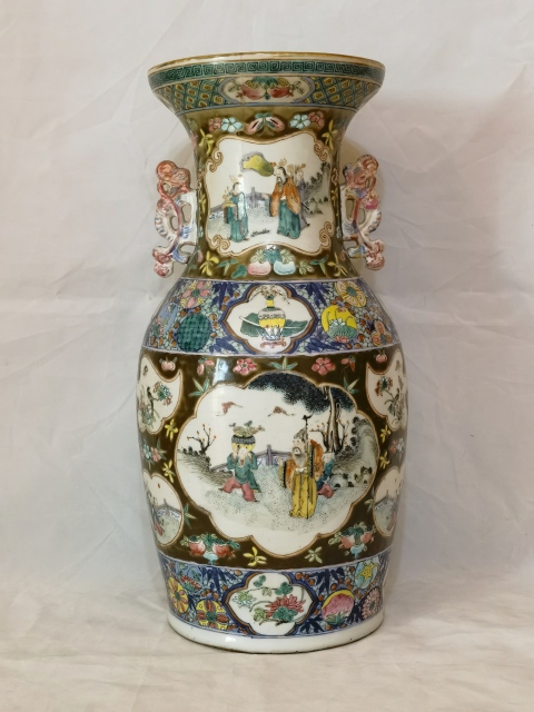 古玩陶瓷清 青花粉彩二十四開(kāi)窗鳳耳瓶拍賣,當(dāng)前價(jià)格30000元