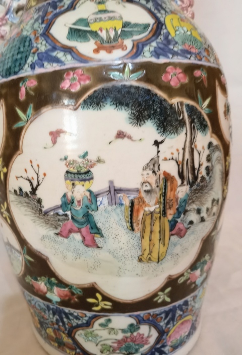 古玩陶瓷清 青花粉彩二十四開(kāi)窗鳳耳瓶拍賣,當(dāng)前價(jià)格30000元