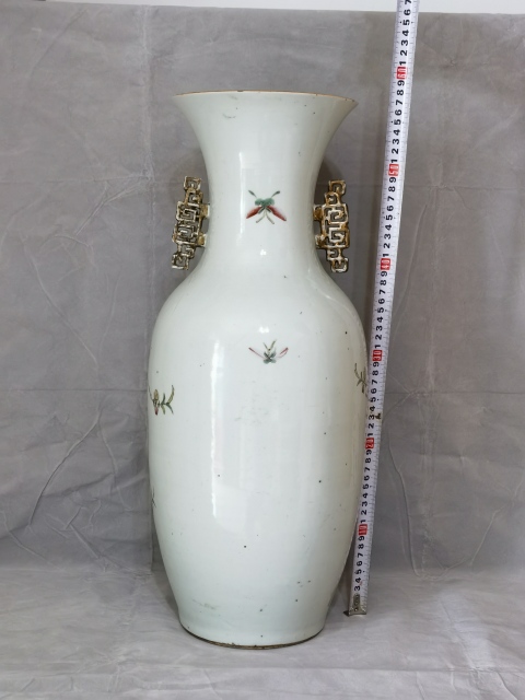 古玩陶瓷桃李賜宴花鳥紋粉彩瓶拍賣,當前價格28000元