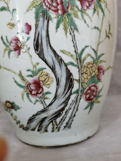 古玩陶瓷桃李賜宴花鳥紋粉彩瓶拍賣,當前價格28000元