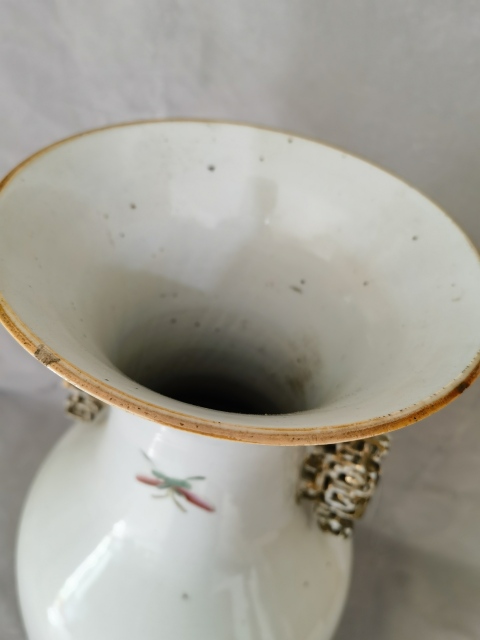 古玩陶瓷桃李賜宴花鳥紋粉彩瓶拍賣,當前價格28000元
