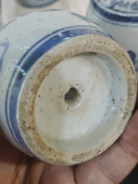 古玩陶瓷晚清民國青花文字燭臺一組拍賣,當前價格560元