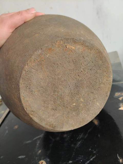 古玩陶瓷館藏級精品灰陶繩紋印章款漢壺拍賣,當前價格2980元
