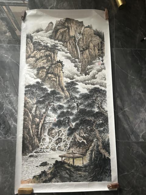 古玩字畫尚鵬飛.大紅袍書中原作《萬里松濤涌云煙》拍賣,當前價格4988元