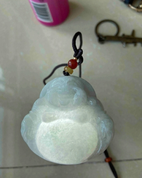 古玩玉器翡翠彌勒佛墜拍賣,當前價格325元