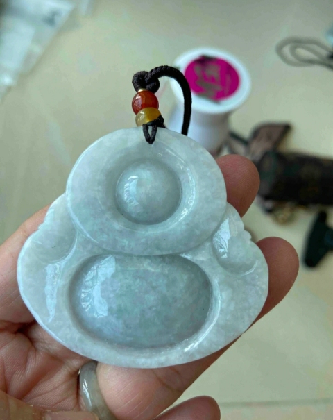 古玩玉器翡翠彌勒佛墜拍賣,當前價格325元