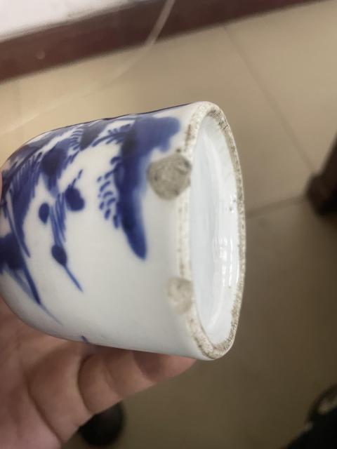 古玩陶瓷青花山水水盂拍賣，當前價格480元