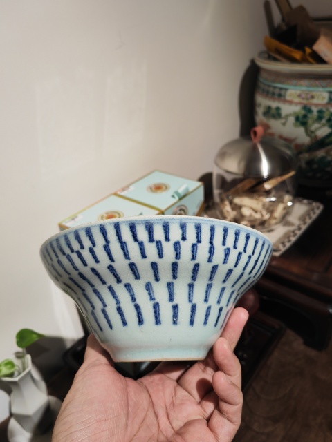 古玩陶瓷青花梵字紋束腰碗拍賣(mài)，當(dāng)前價(jià)格2000元